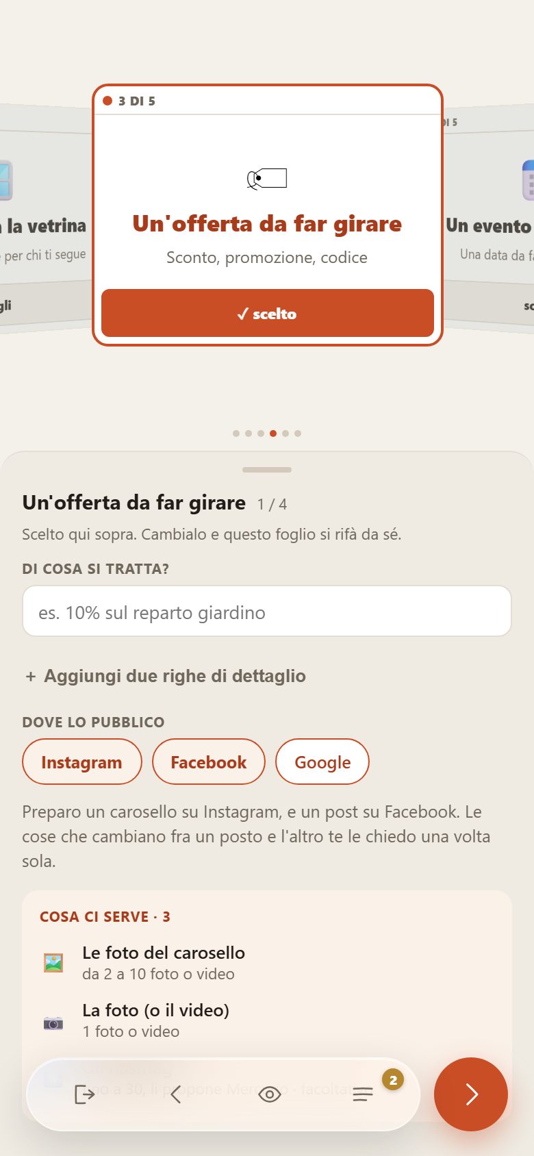 Mercurio, il primo passo: si sceglie l'obiettivo, qui un'offerta da far girare